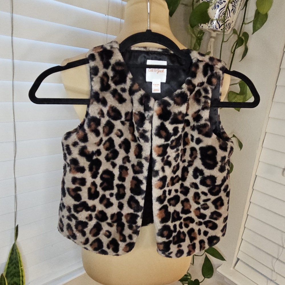 Cat & Jack Leopard Print Faux Fur Vest for Kids